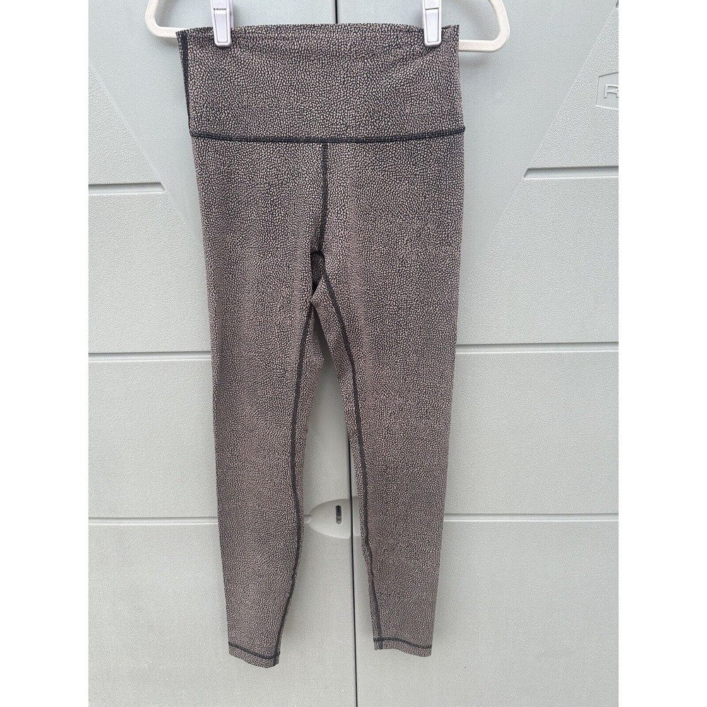 Lululemon Wunder Under Hi-Rise Full-On Luxtreme Mauve Dots Full Length SZ6 READ